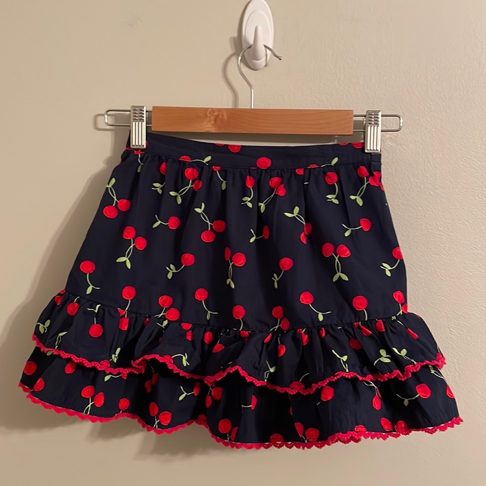 Gymboree Cherries 🍒 Shirt Skort Size 6 Navy and Red
